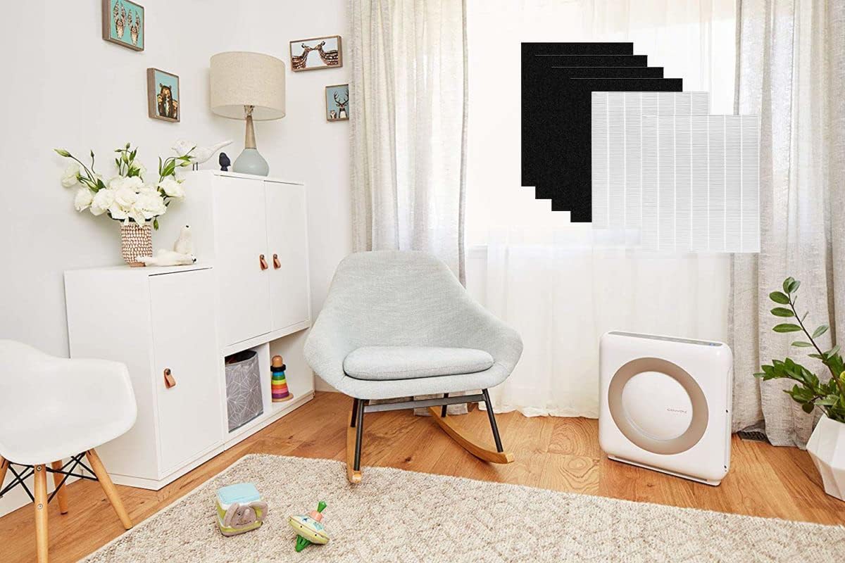 I clean Replacement Air Filter for Coway Airmega AP-1512HH and Airmega 200M Air Purifi-er, 2 Premium HEPA Filter and 4 Carbon Pre-Filters, Compared to Part # 3304899