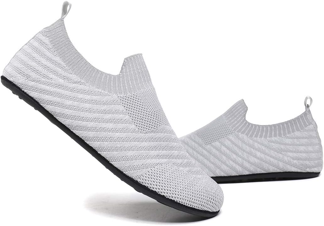 QZKDM Lightweight Slip on Grip Indoor House Slippers Barefoot Non Slip Home Exercise Yoga Shoes for Men Women