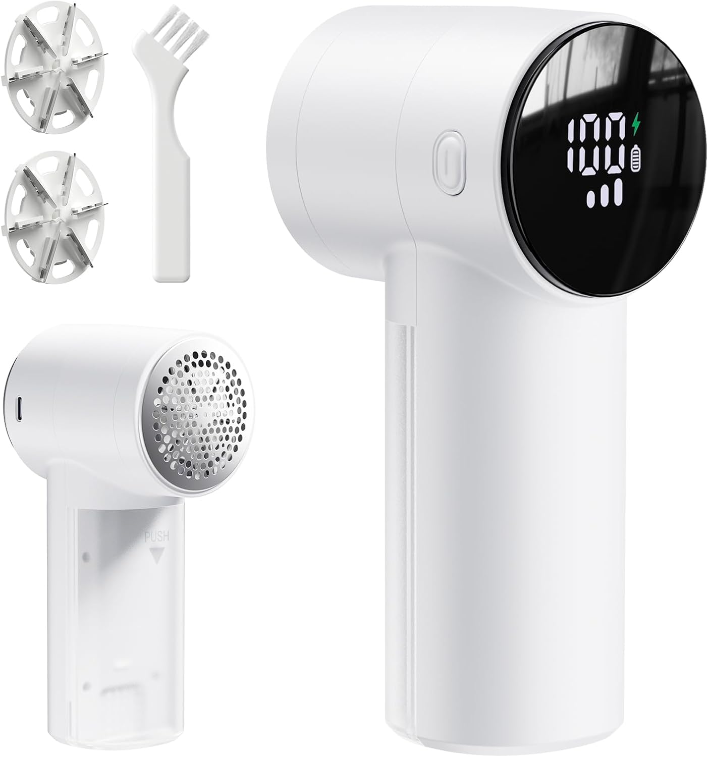 Electric Lint Remover and Fabric Shaver, Rechargeable Clothes Shaver for Sweater Furniture Couch, 3-Speed Pill Remover Defuzzer to Remove Fuzz Pilling from Blanket Jacket