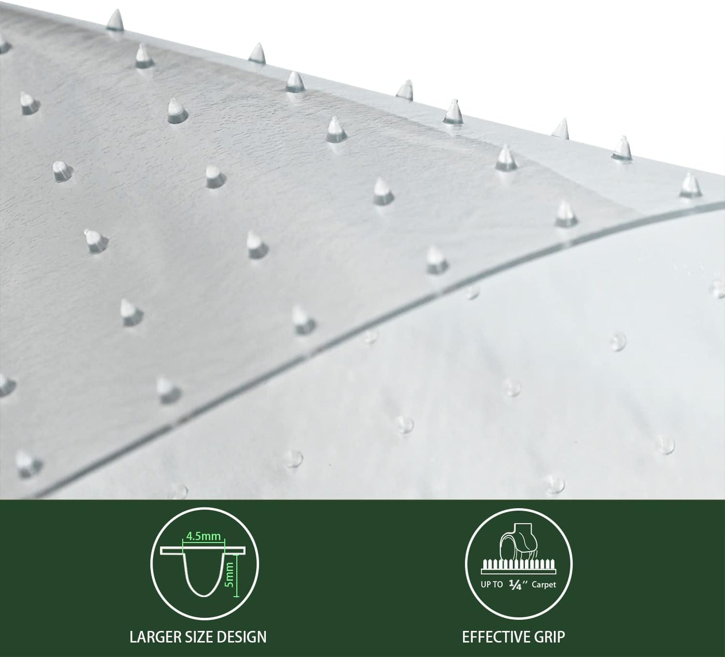 FuturHydro Office Chair Mat for Carpet - 30" x 48" Computer Desk Chair Mats for Carpeted Floors, Easy Glide Rolling Plastic Floor Mat, ChairMats (with Lip)