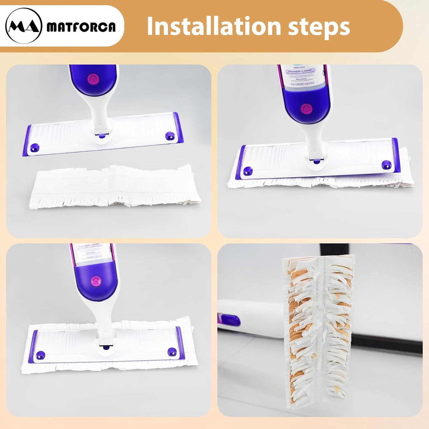 20 Pack Swiffer Mop Pads - Disposable Wet Mop Refills for Swiffer Power Mop, Strong Absorbent Pads for Easy Cleaning, Perfect for Hardwood, Laminate & Tile Floors, Compatible with WetJet & More