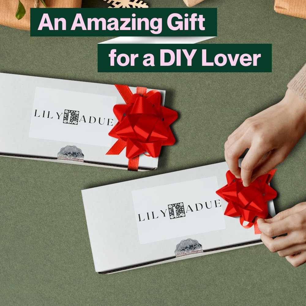 LILY LADUE Candle Refill Kit - 2Lb/32Oz Pearled Candles Sand and Wicks (48) and Hammered Silver Holder, Reusable Unique Sand Candles with Wicks for Candle Making, Bulk Unscented Pearl Wax Beads