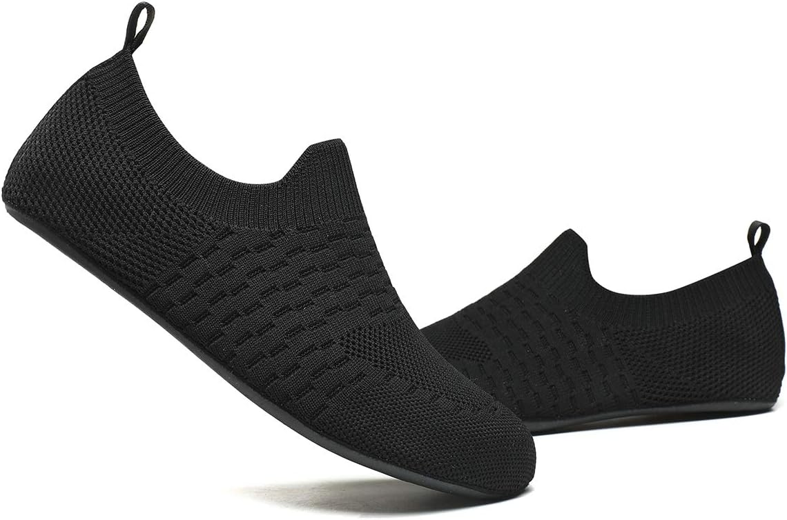 QZKDM Lightweight Slip on Grip Indoor House Slippers Barefoot Non Slip Home Exercise Yoga Shoes for Men Women