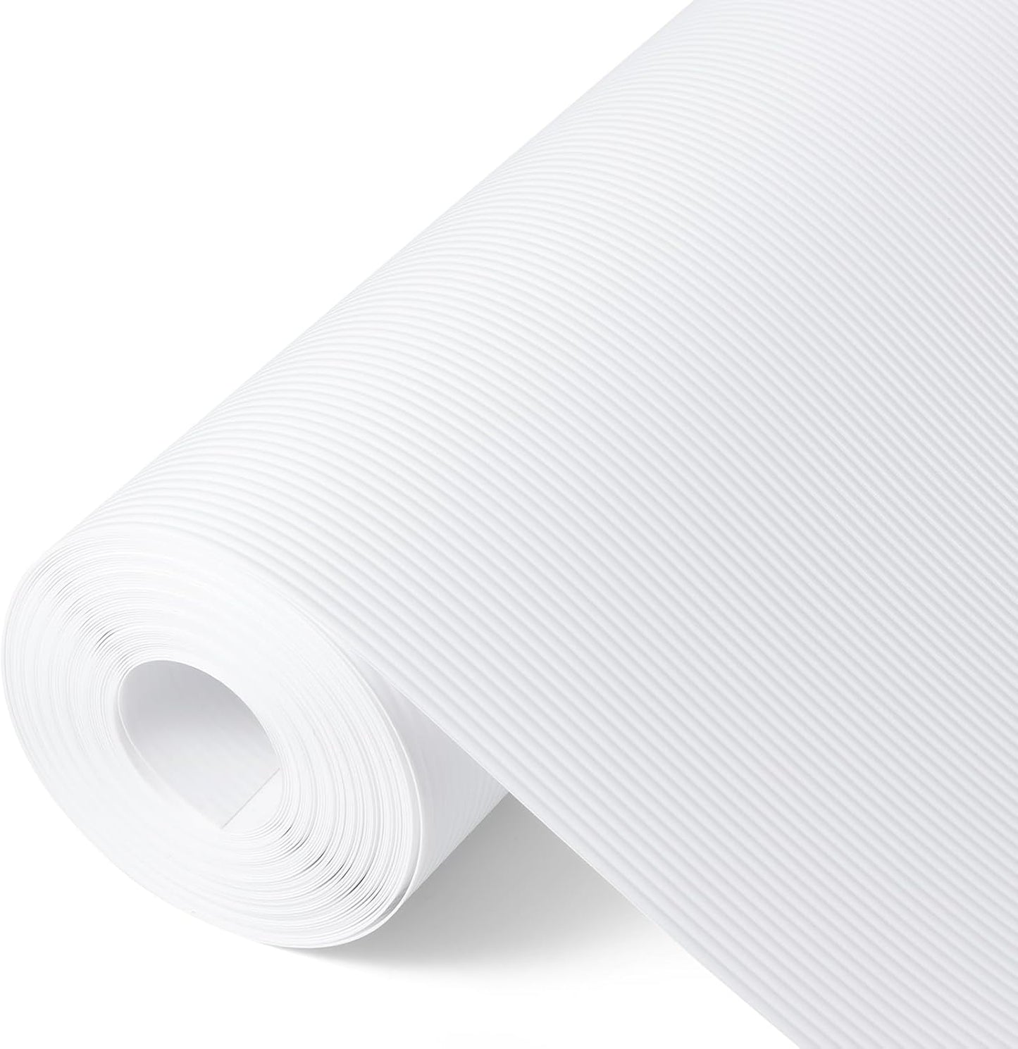 Shelf Liners for Kitchen Cabinets Drawer Liner Non Adhesive Cupboard Mat EVA Material Waterproof Refrigerator Mats Washable Fridge Liner for Cupboard and Desks Liner White 11.8 x 236.2 Inches