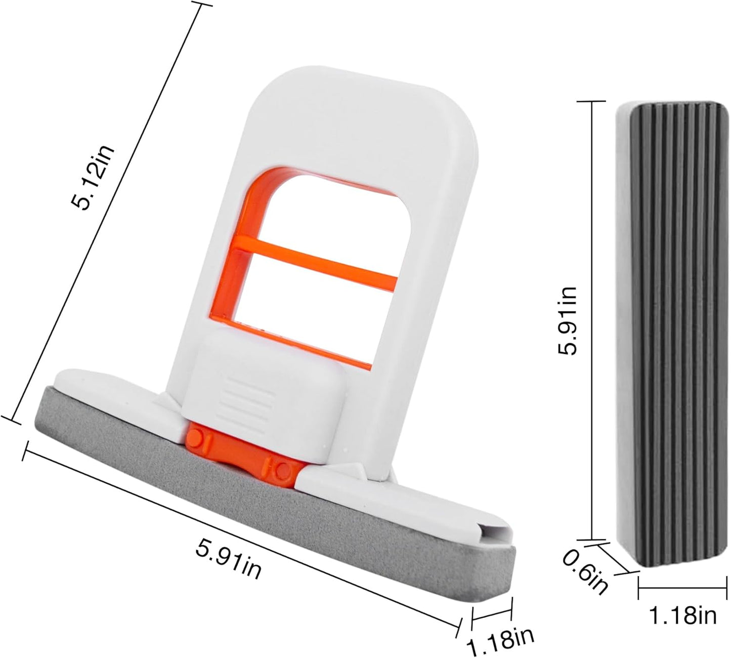 Mini Foldable Desktop Mop, Sponge Mop, Wet and Dry Use Cleaning System, Portable Lazy Mop, Self-Squeeze, No Hand was for Bathroom, Kitchen, Desktop, Glass, Living Room, Car