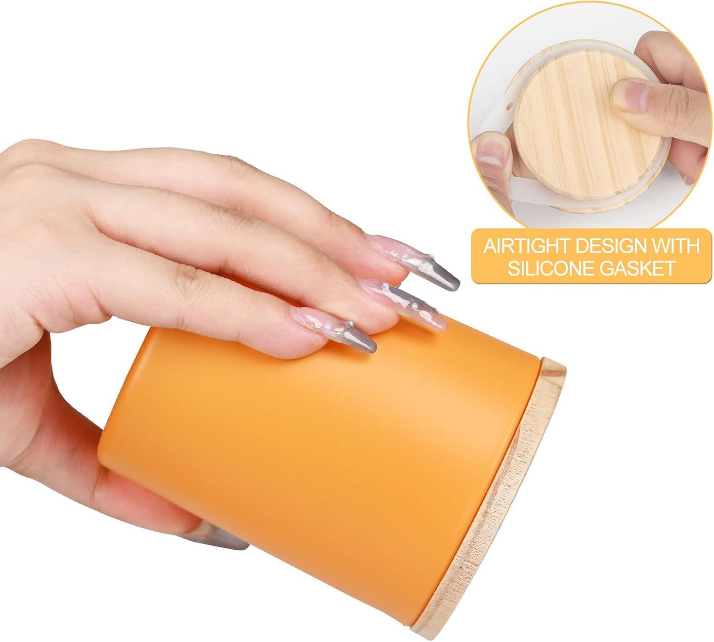 SHOWIN Thick Candle Jars for Making Candles 12 Pcs, 7 OZ Empty Jars with Wood Lids for Candle Making, Sample Container, Christmas