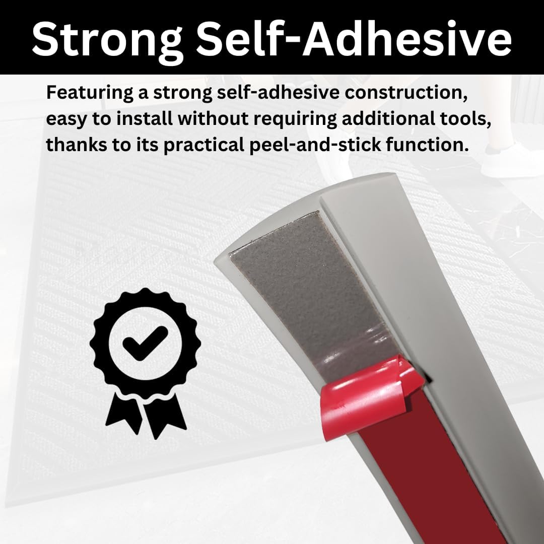 Floor Transition Strip Self Adhesive Carpet Wood Tile Vinyl Flooring Laminate Transition Cover Edge Trim Gap Doorway Threshold for Uneven Floors Heights Within 5 mm (120 inches, Gray Forest)