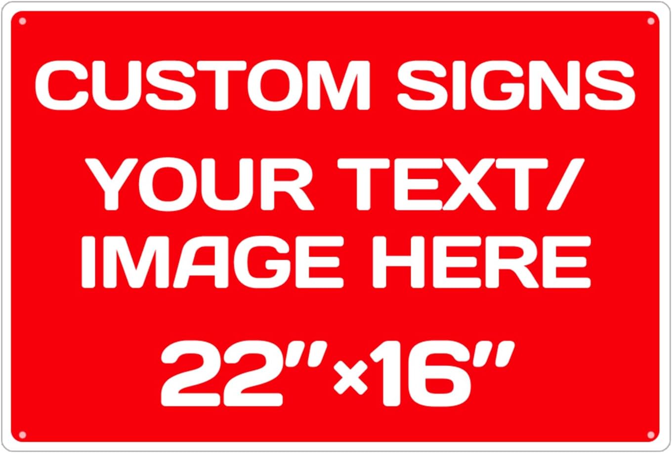 Personalized Aluminum Weatherproof Metal Sign - Multiple Sizes, Custom Text and Picture - Hazard, Garden, Custom Door Sign
