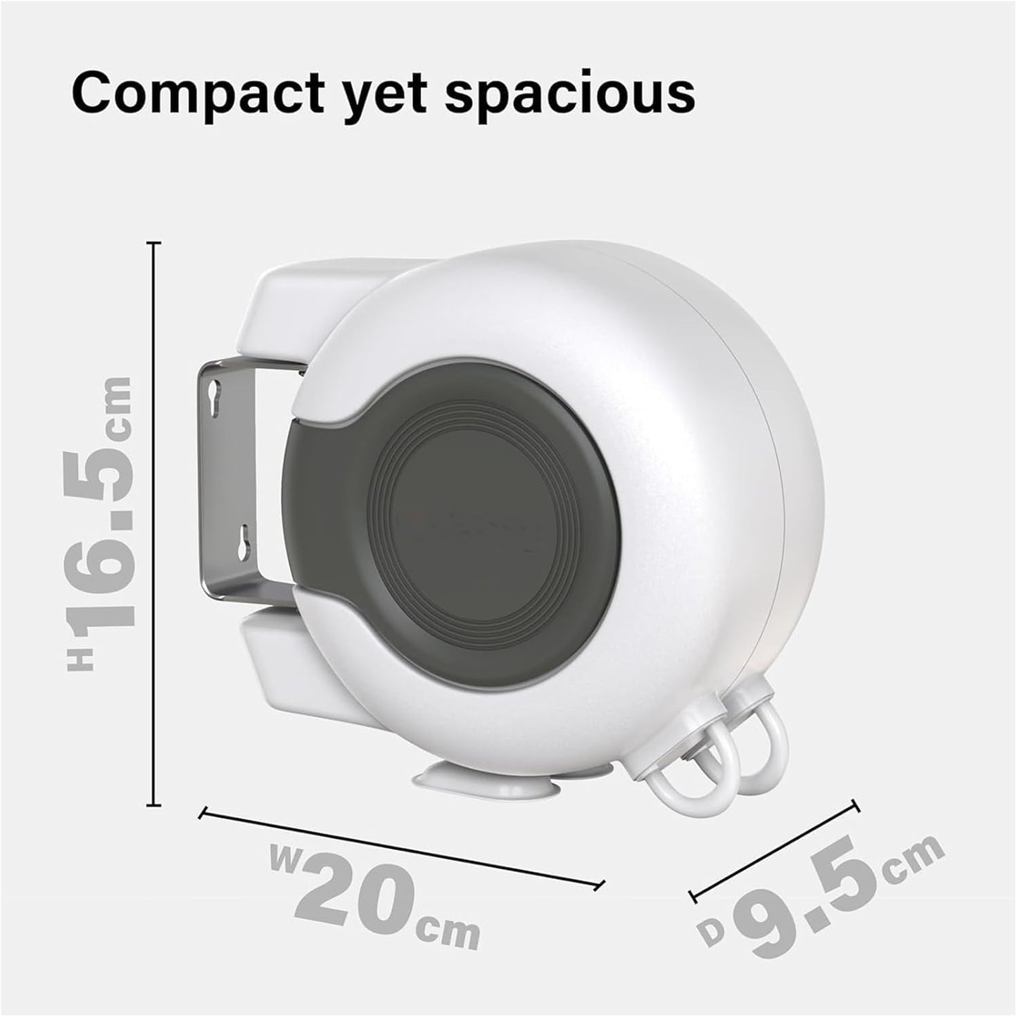 Retractable Double Clothesline – 49 ft x 2 Heavy Duty Clothes Line for Indoor & Outdoor Use, Dual Laundry Line with Easy Installation (White)