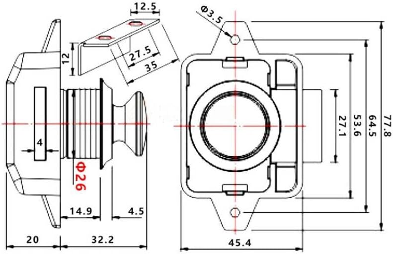 Encell Set of 5 Push Button Latch Cupboard for RV Camper Motor Home Caravan