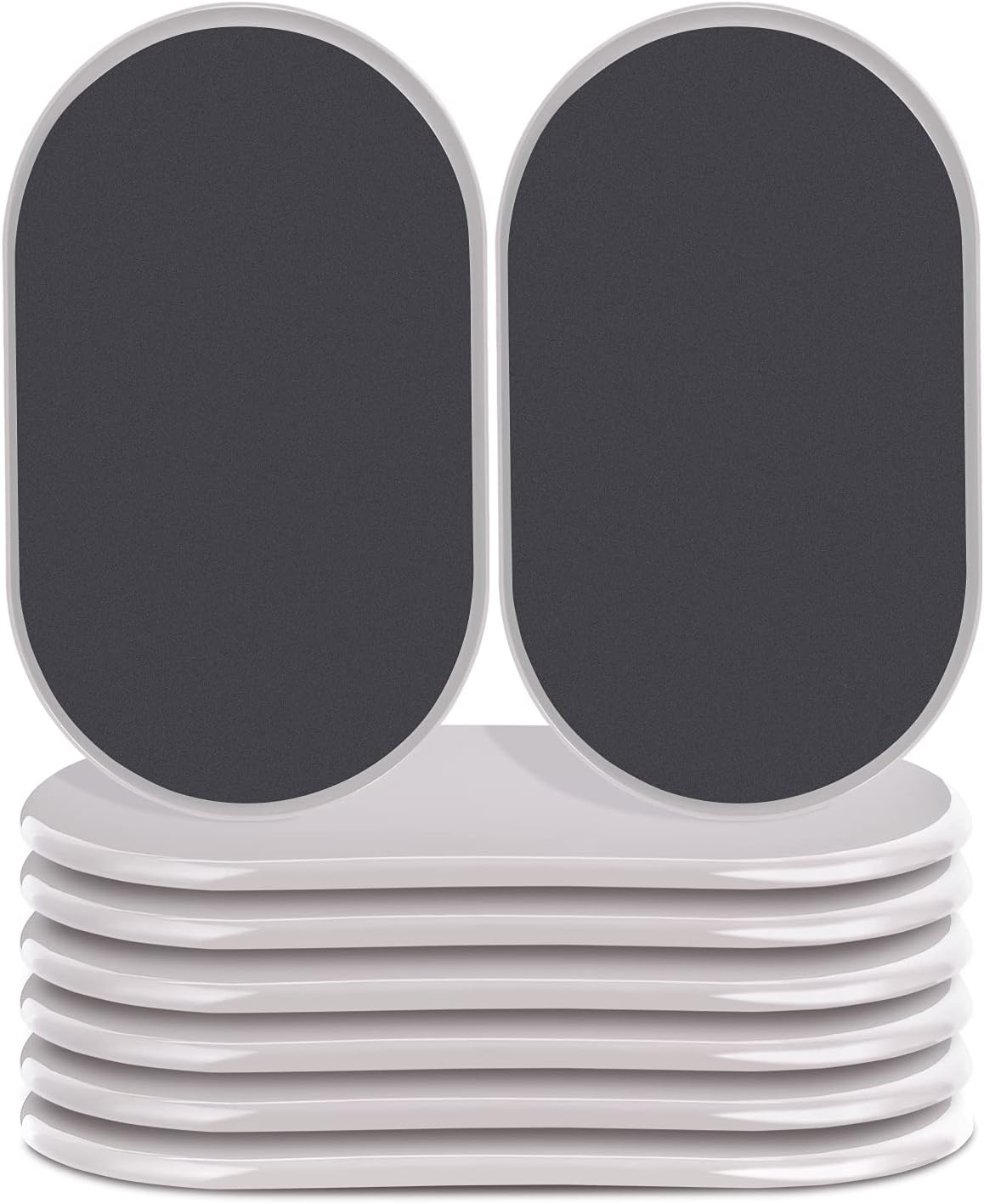 Reusable Large Furniture Movers Sliders for Carpet and Hardwood Floors-8 Pack 9-1/2" Oval Moving Pads Protector for Heavy Duty Sofa Bed Table Desk,Quickly and Easily Move Any Item, Beige