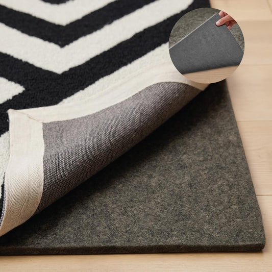 GORILLA GRIP Felt and Natural Rubber Stay in Place Slip Resistant Rug Pad, 1/4in Thick, 7x10 FT Protective Padding Under Area Rugs, Cushioned Gripper Pads, Carpet Runners, Hardwood Floors Protection