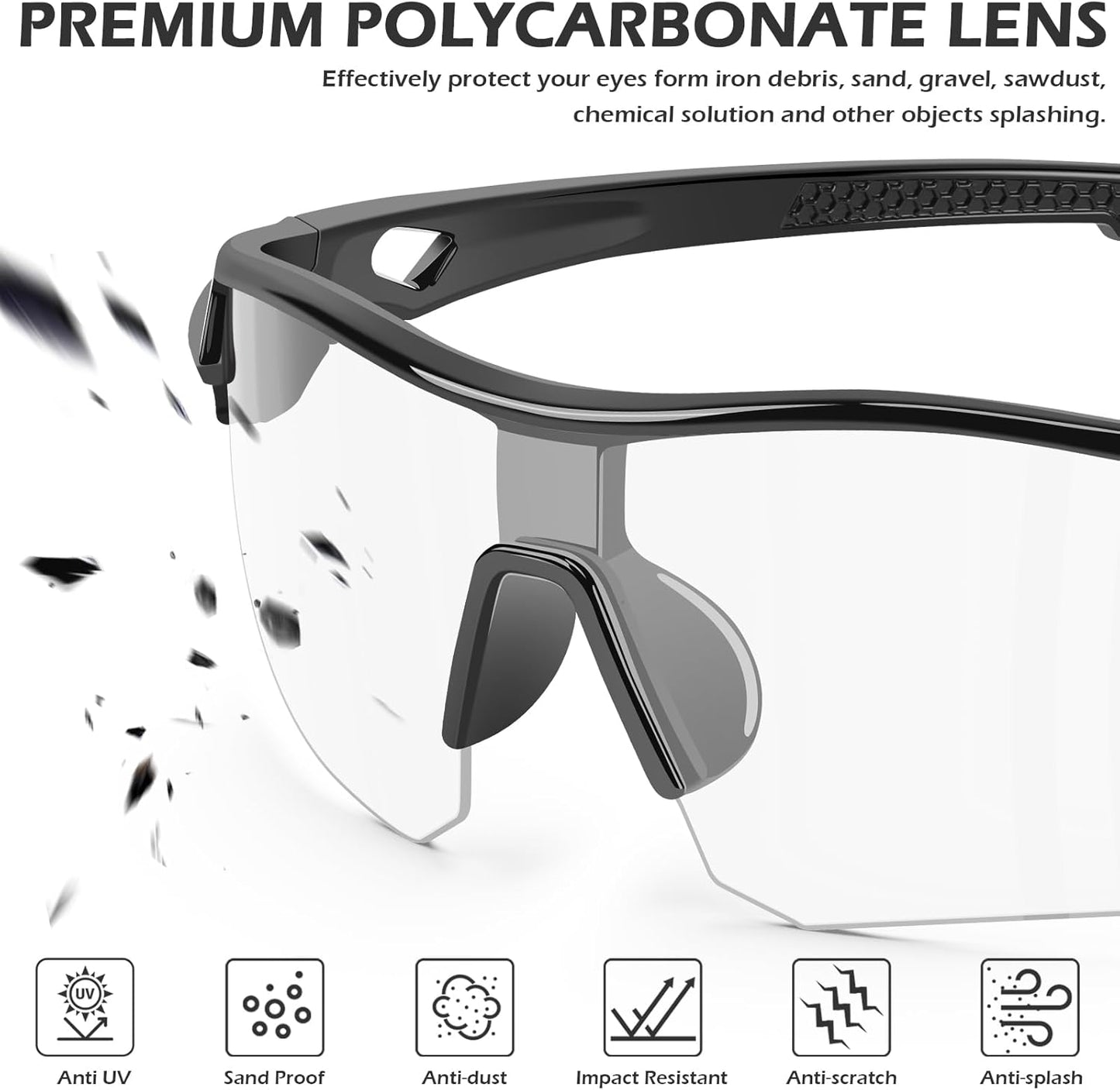 OXG 12 Pack Safety Glasses for Men Women, ANSI Z87.1 Safety Goggles Impact Resistant Protective Eyewear for Work, Outdoor