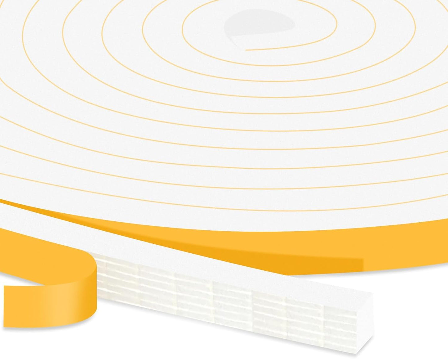 Door Weather Stripping for Doors and Window, Window Insulation Door Seal Tape, Self Adhesive Foam Gasket Tape, Foam Seal Strip Sliding Door Weather Strip, Energy-saving(3/8 in x 3/8 in x 33Ft)