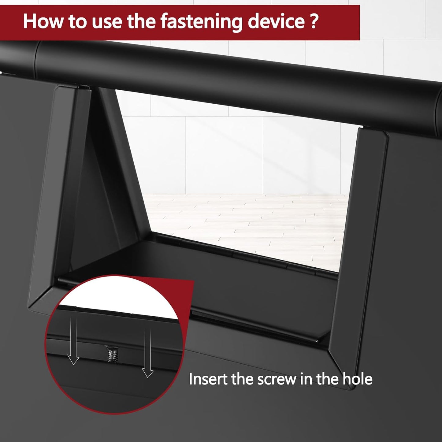 Kigley 2 Pcs Wet Floor Sign, 17 Inch Stainless Steel Caution Wet Floor Sign Double Sided Portable Foldable Bilingual Safety Warning for Hotel Market Restroom Restaurant Office (Black)