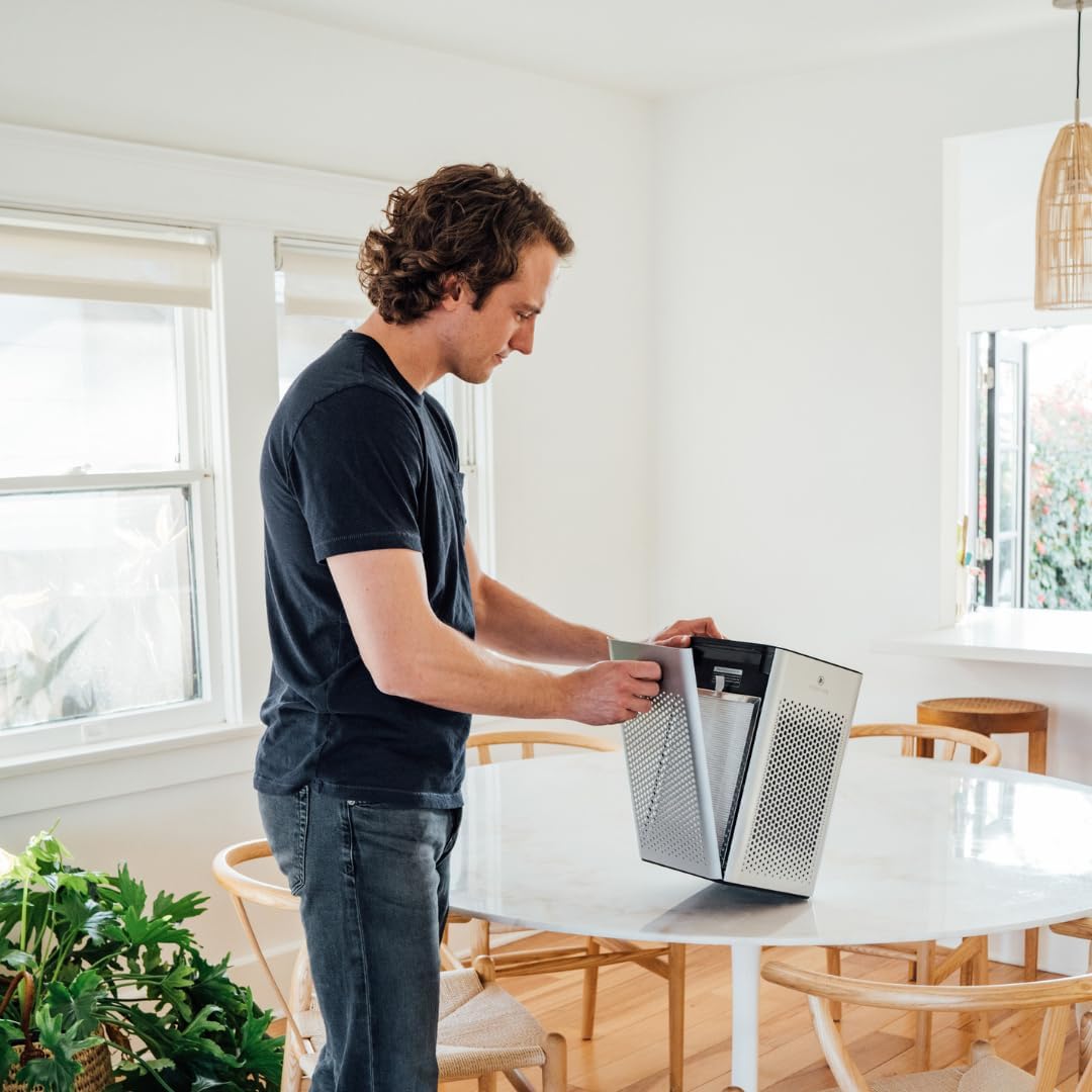 Medify MA-25 Air Purifier with True HEPA H13 Filter | 825 ft² Coverage in 1hr for Allergens, Smoke, Wildfires, Odors, Pollen, Pet Dander | Removal to 0.1 Microns | Silver, 1-Pack