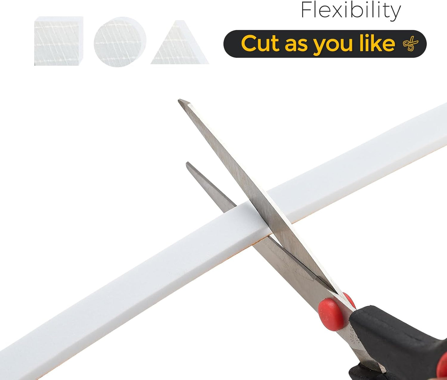 39 Feet Weather Stripping Door Seal, 1/4" Wide X 1/8" Thick Door Seal Strip High Density Foam Tape Adhesive Strip for Door Soundproofing,Window Insulation (1/4" x 1/8" x 39FT,White)