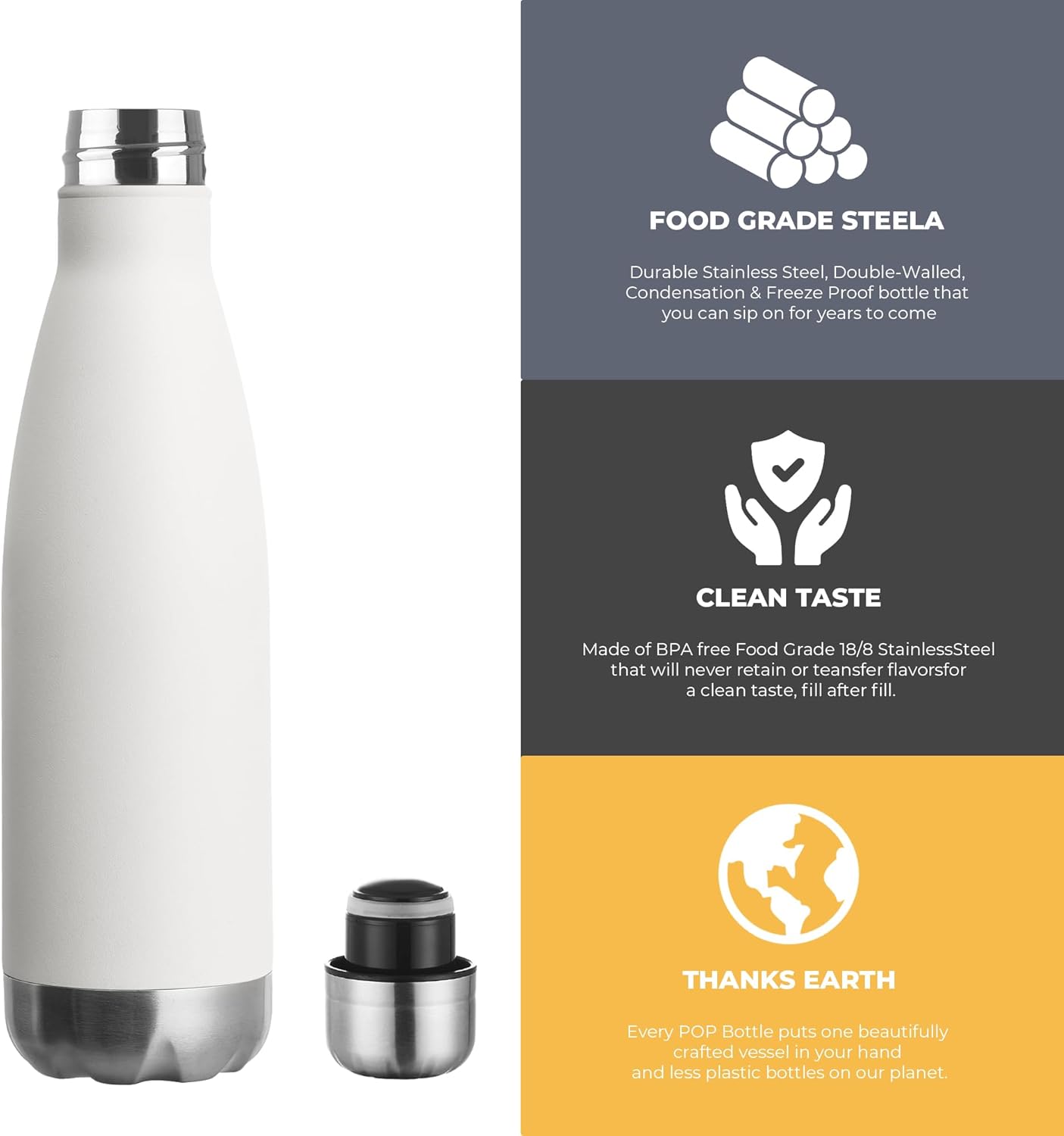 MEWAY 17oz Sport Water Bottle Vacuum Insulated Stainless Steel Sport Water Bottle Leak-Proof Double Wall Cola Shape Water Bottle,Keep Drinks Hot & Cold (colorful，12 Pack)