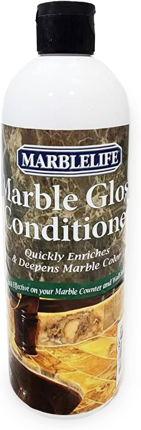 Marblelife Marble Gloss Conditioner, Used For Heavy Duty Countertop, Table, Bar, and Vanity Surfaces, Easy To Use Marble Conditioner Helps Rejuvenate and Revive Surfaces, 16oz