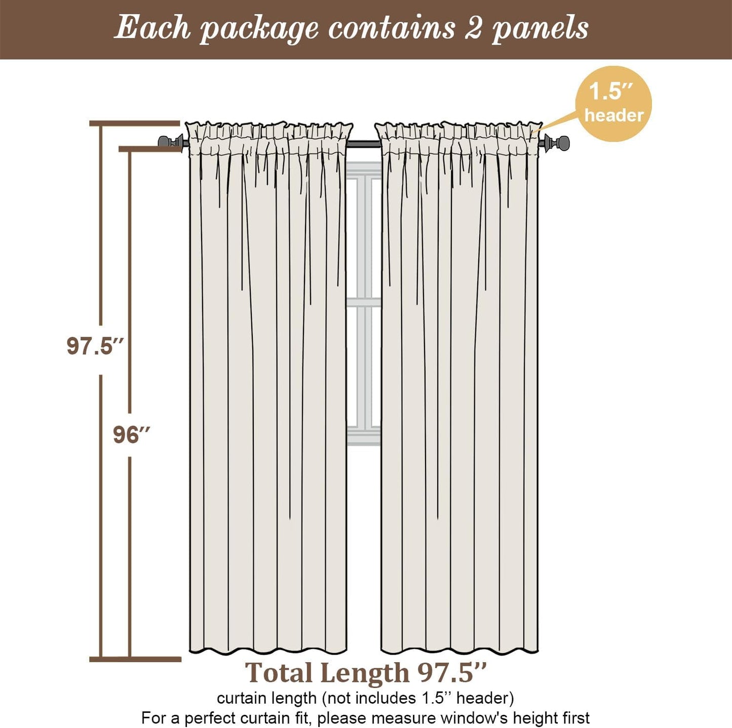 Chyhomenyc Black Sheer Curtains 96 Inches Long 2 Panels, Light Filtering Black Curtains for Living Room, Soft Gentle Voile Rod Pocket Bedroom Window Drapes, 59Wx96L Inch, 2PCS