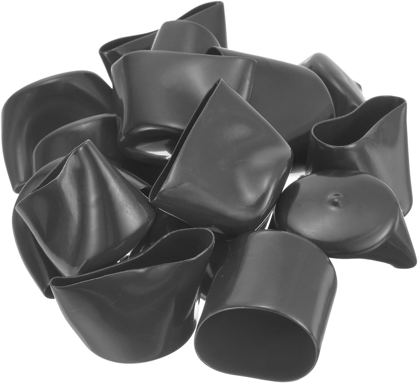uxcell 20pcs Rubber End Caps 47mm(1 7/8") ID Vinyl Round Tube Bolt Cap Cover Thread Protectors Dark Grey