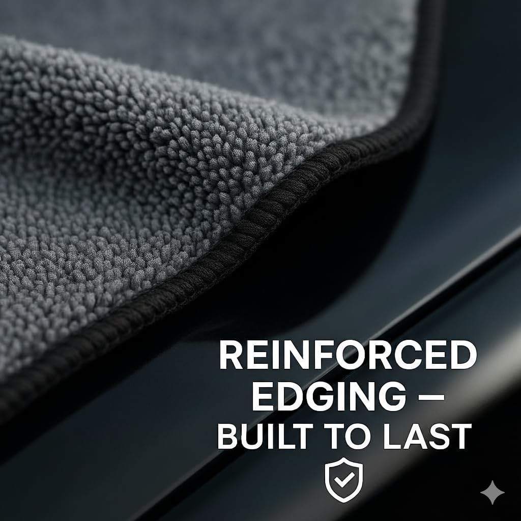 PAKS - 3 Pack Reusable Microfiber Towels - 16x24 Micro Fiber Towels Car Detailing - Plush Auto Cleaning Cloths - Dual-Sided Car Microfiber Towel - Lint & Streak-Free Wash Cloths - Cleaning Supplies