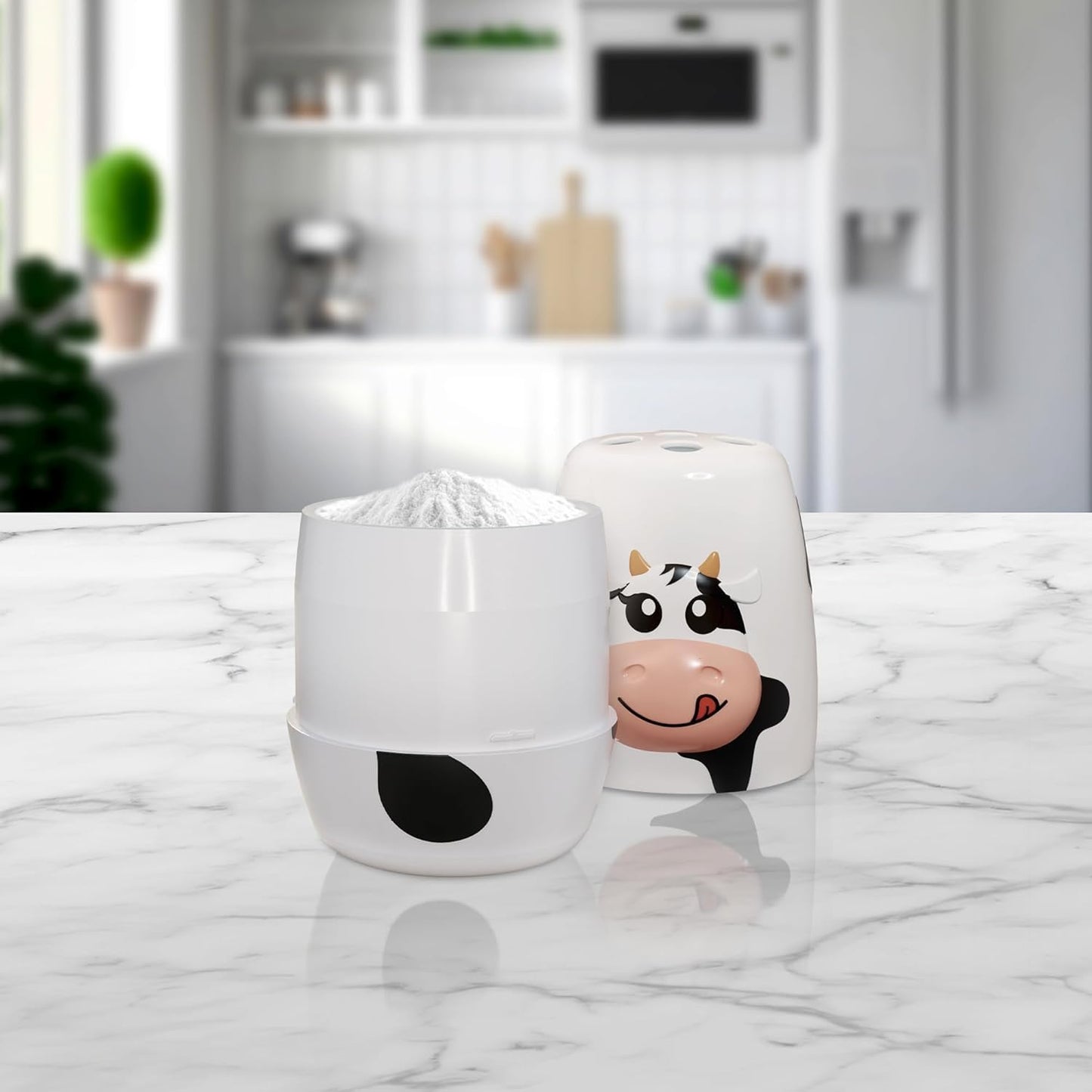 Cow Fridge Baking Soda Deodorizer – Fun Baking Soda Container | Baking Soda for Fridge and Freezer Odor Eliminator - BPA-Free Baking Soda Fridge Deodorizer