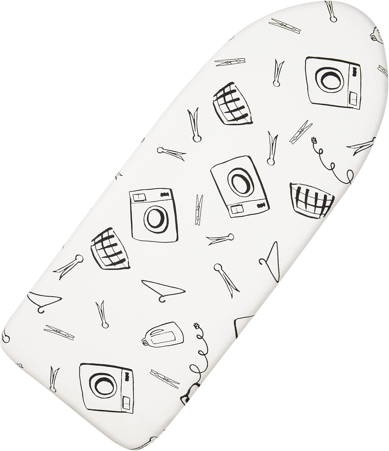 Table Top Ironing Board Cover 12 x 32 inch, 3 Layers Small Iron Board Cover, Heat Reflective Thick Padding with Elasticized Edges (White)