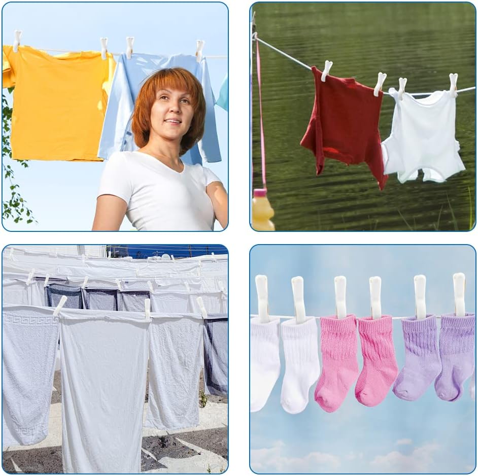 9 PCS Beach Chairs Towel Clips,Quilt Drying Clip, Plastic Clothespins, Strong Grip Holder to Dry Laundry on Clothesline and Hanging Rack (Small)