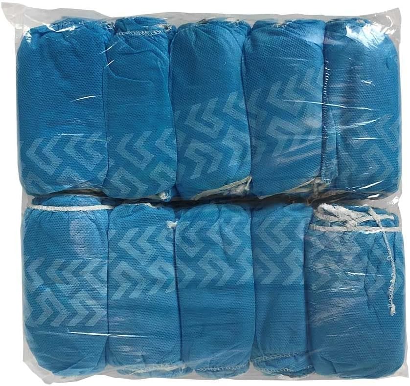 CleanPro® Disposable Polypropylene Shoe Covers with Anti-skid Treads, Blue, 2X-Large, 300 Count
