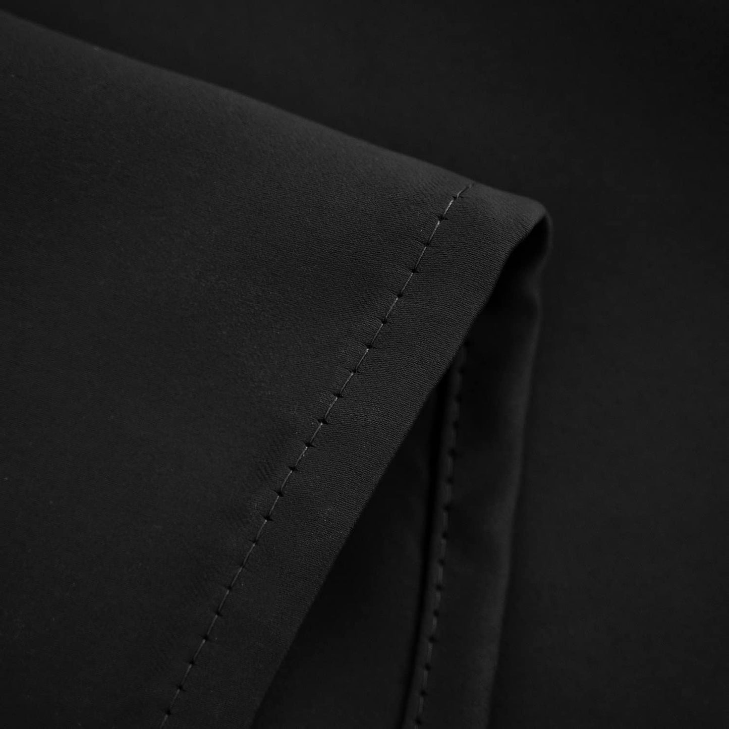 Pickluc Rod Pocket Tier Curtain - Half Blackout Curtain for Kitchen, Bathroom, Cabinet, Basement, 42 Inches Wide and 24 Inches Long, Black, 2 Panels