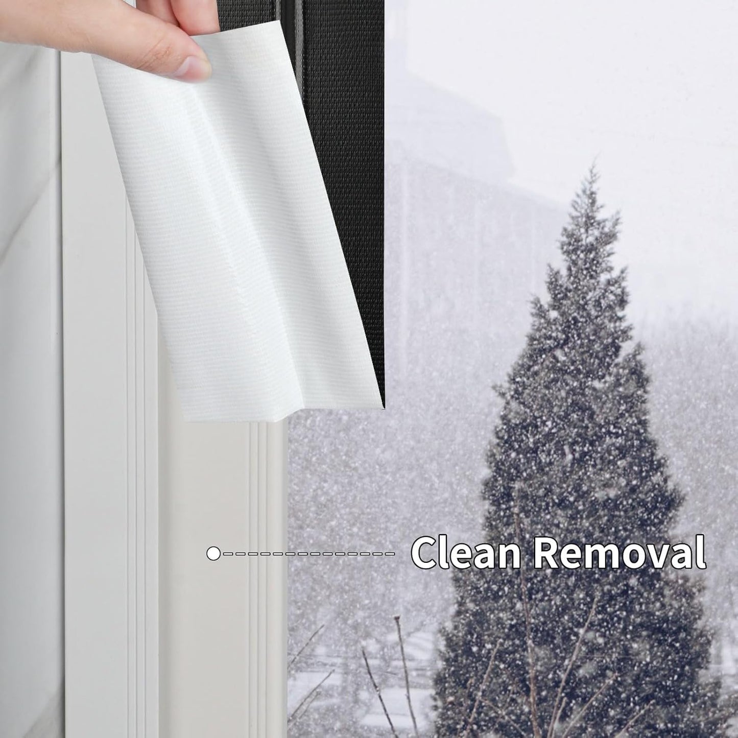 Cloth Duct Window Seal Strip Tape for Winter, 1.89in x 66FT, Weather Stripping Sealing Insulation Tape for Windows and Door, Easy Tear Sealer Draft Blocker Black