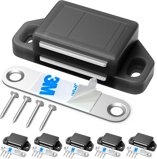 Cabinet Magnetic Catch Door Latch 30LB for Kitchen Drawer Magnets to Stay Closed Magnetic Catch Closet for Drawer（Black 6 Pack）