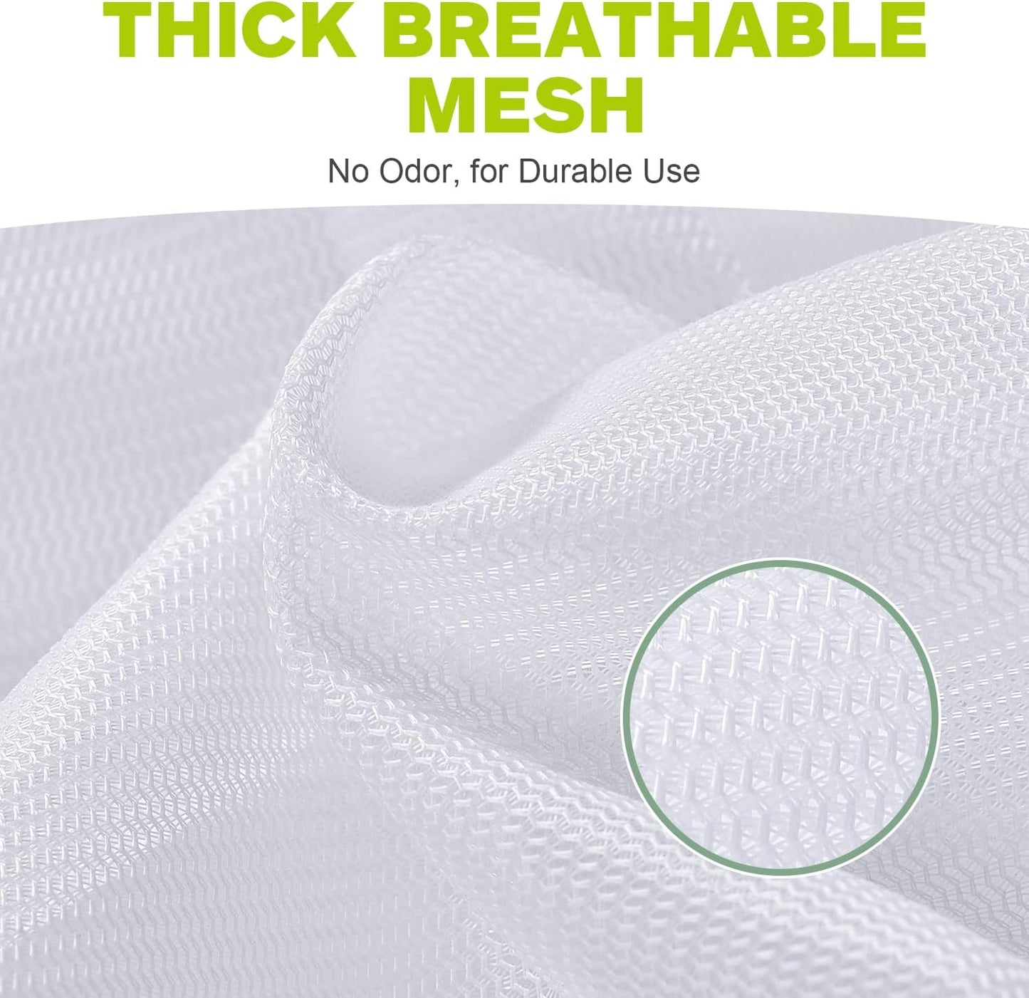 OTraki 2 Pack Mesh Laundry Bag, 20x24 Inch Heavy Duty Laundry Fine Mesh Bags Dirty Clothes Drawstring Laundry Wash Bag Delicates Net Storage Travel Bag Machine Washable for College Home Dorm White