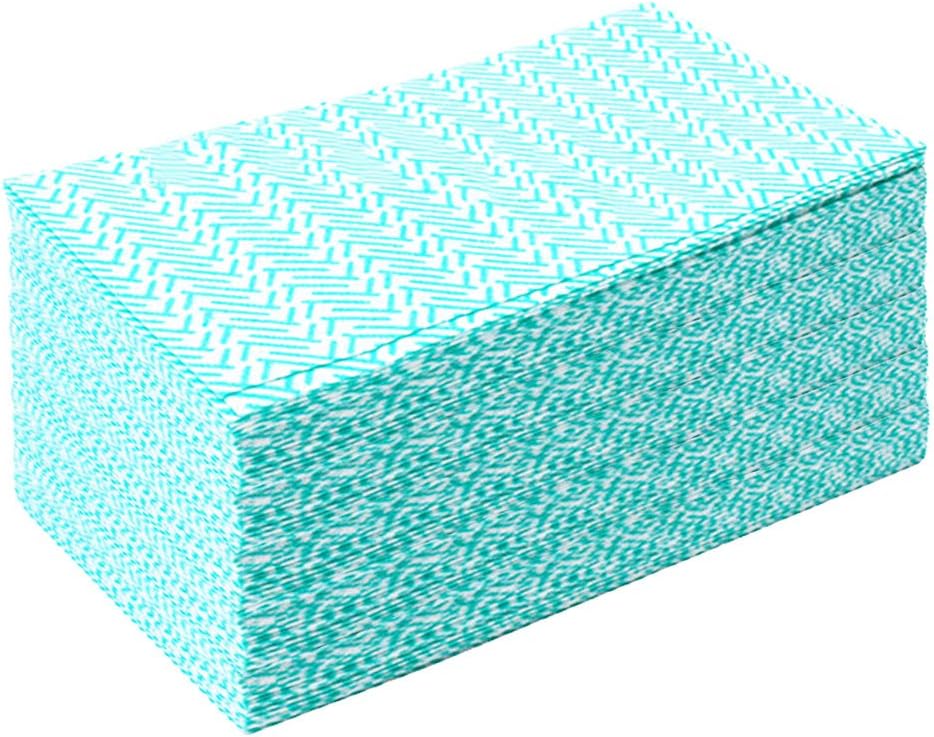 KMAKII Handi Wipe Reusable Cloths - Multi-Purpose Disposable Dish Cloths and Towels, Ultra Absorbent, Fast-Dry, Durable Cleaning Wipes for Kitchen and Home, Green, 11.8 x 21 inches, Pack of 80