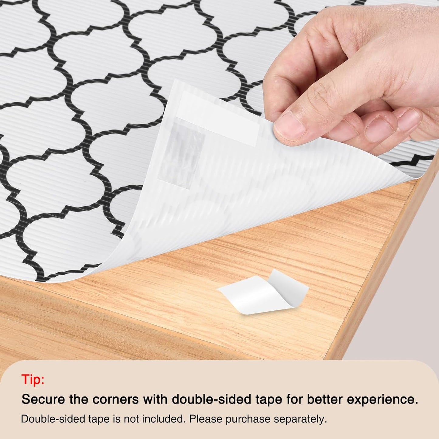 Glotoch Shelf Liner for Kitchen Cabinets Non Slip,17.5" x 30FT Drawer Liner Waterproof Cabinet Liner for Shelve,Premium Refrigerator Liners for Shelves,Cupboard,Dresser,Closet,Quatrefoil White