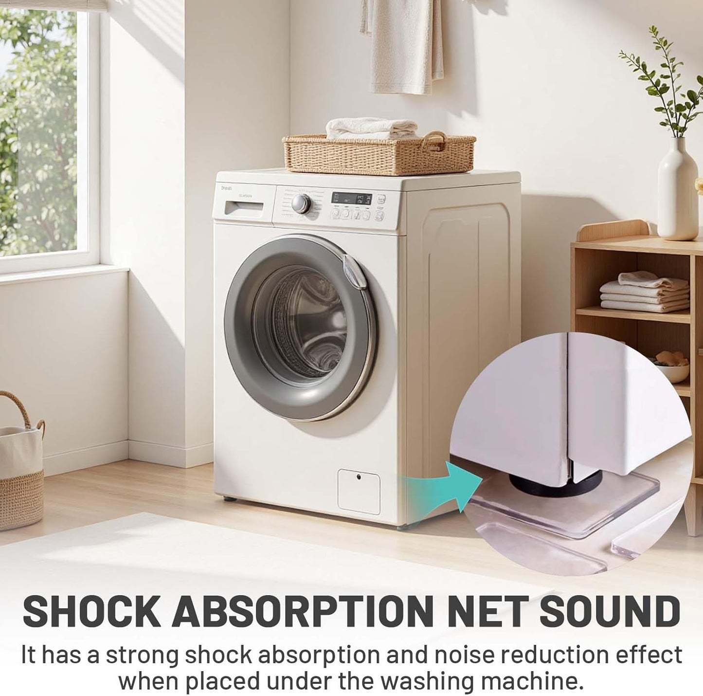 40 PCS Non Slip Furniture Pads, Phixbear Anti Vibration Pads, Reusable Multifunctional Self-Adhesive Silicone Pad, Shockproof and Silent, for Anti-Slip on Tables, Sofas, Beds, and Floor Protection