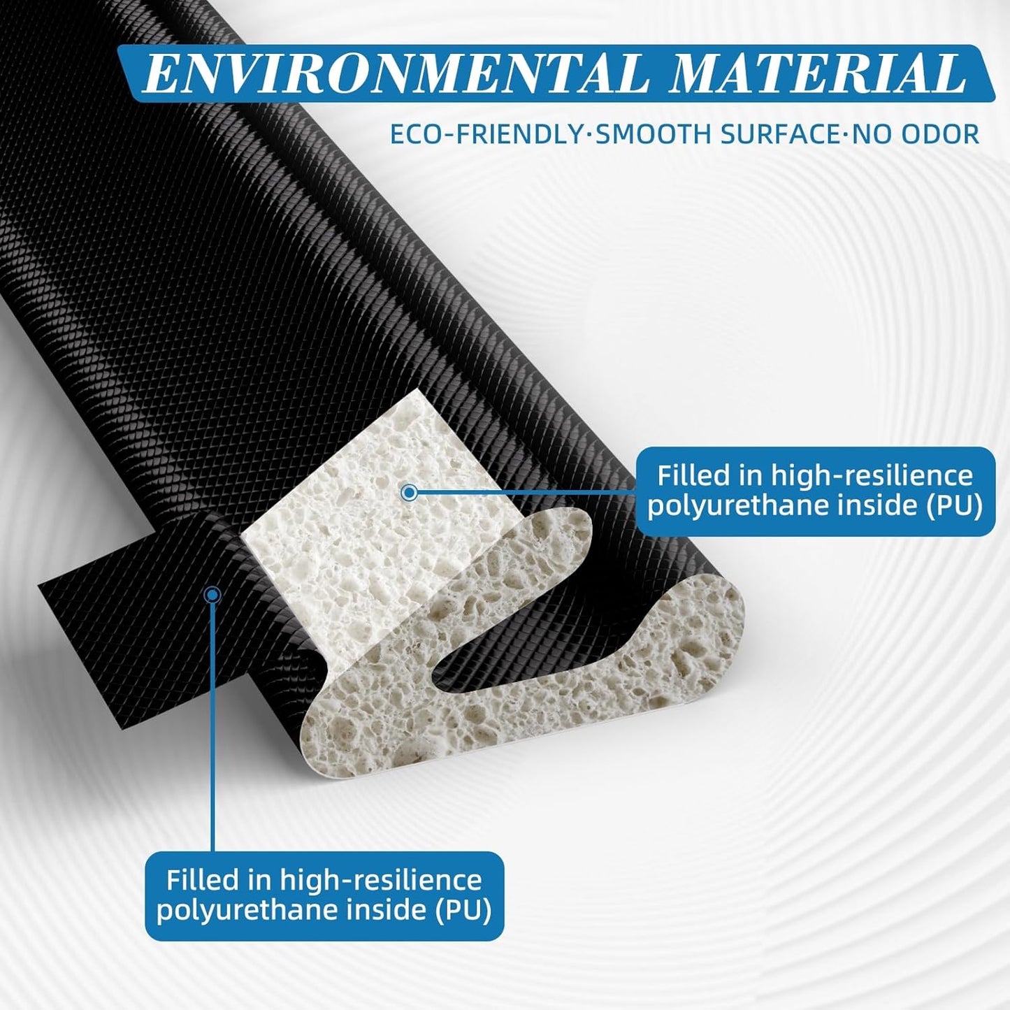 V-Shaped Weather Stripping Door Seal, 33FT Draft Stopper for Doors/Windows, Gaps, Dustproof, Soundproof & Thermal Insulating, Noise-Reducing, Light-Blocking Door Gap Filler