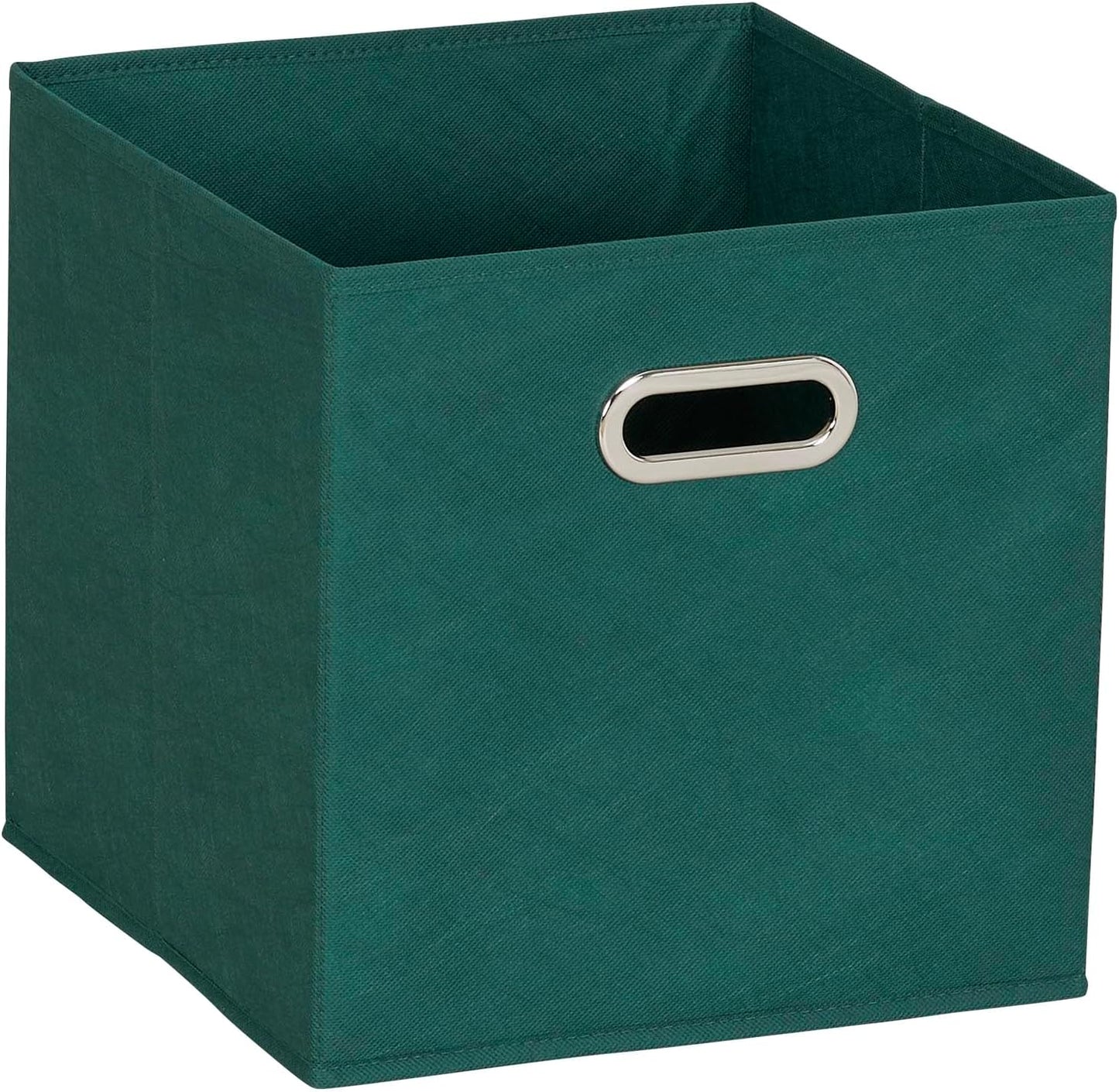 Household Essentials 6 ct Open Fabric Cube Storage Bins, Forest Green