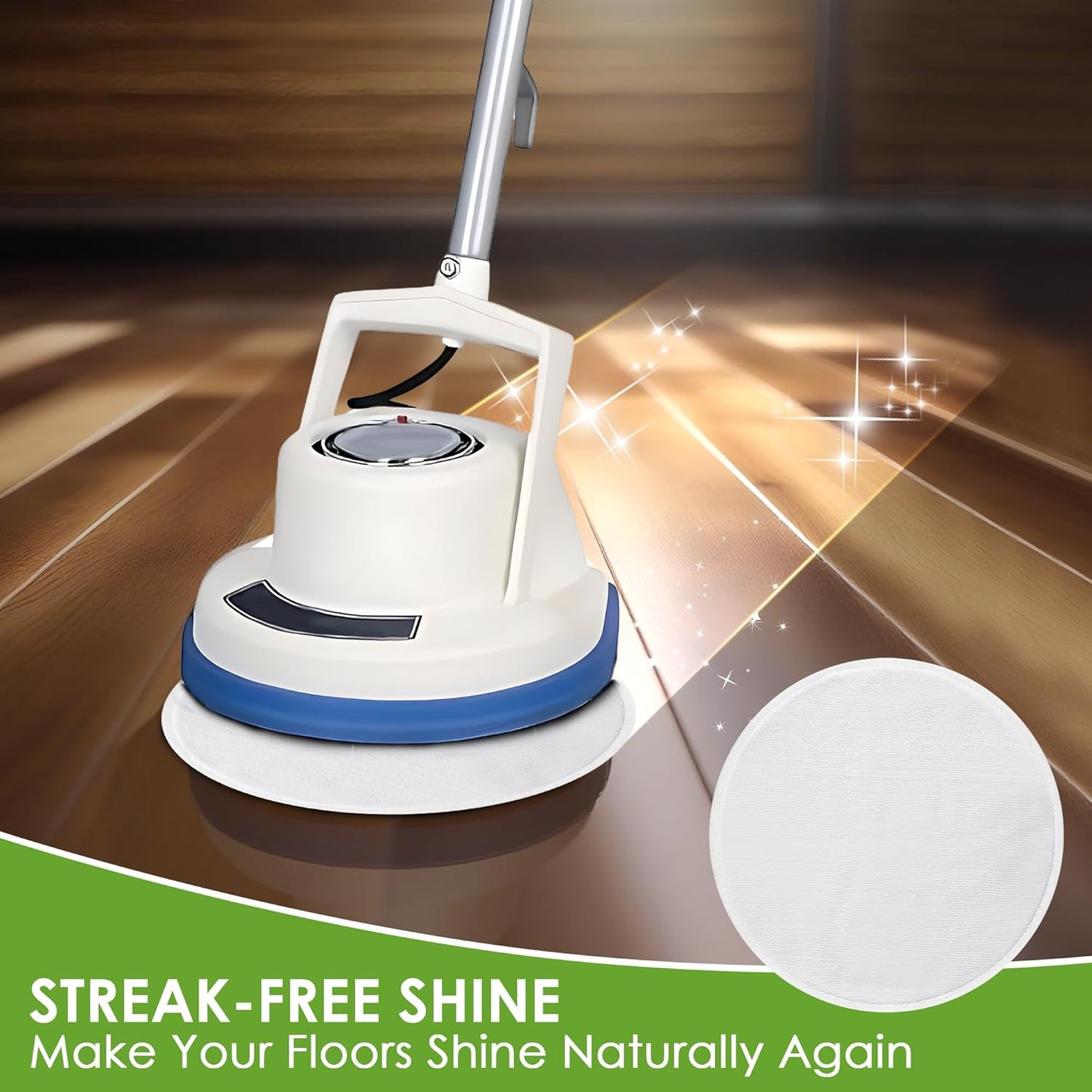 2 Pack 12" Floor Machine Pads Compatible with Oreck Commercial 550MC 437.056 Orbiter Scrubber Machine, Microfiber Carpet Bonnet, Floor Buffer Pad for Deep Cleaning (Stripper & Bonnet)