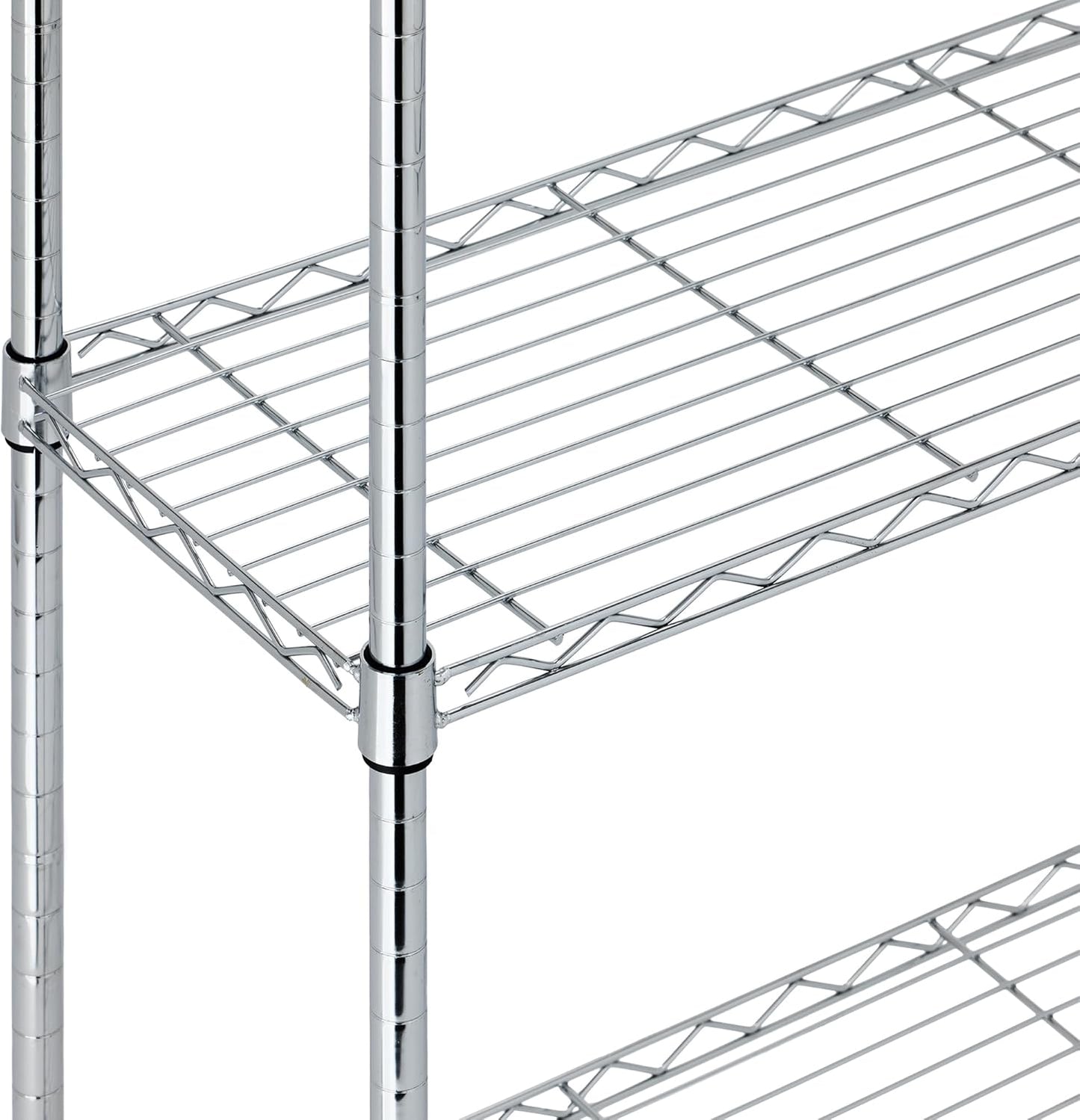 Amazon Basics 5-Shelf Adjustable Heavy Duty Steel Wire Rack Storage Shelving Organizer for Kitchen, Garage, 36" L x 14" W x 72" H, Chrome