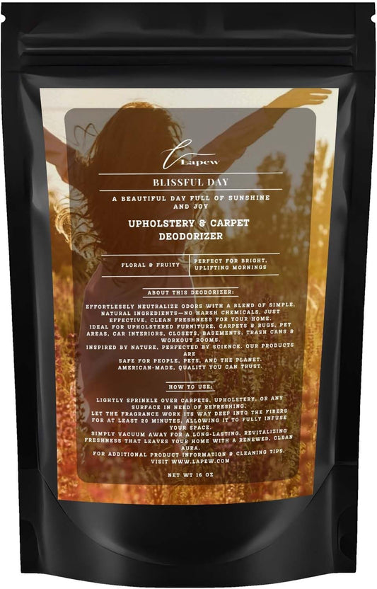 Blissful Day Carpet Freshener Powder: Powerful Odor Eliminator for Home, Upholstery Deodorizer, Carpet Deodorizer, Pet Urine, Cat Litter Box - Blissful Day Fragrance.