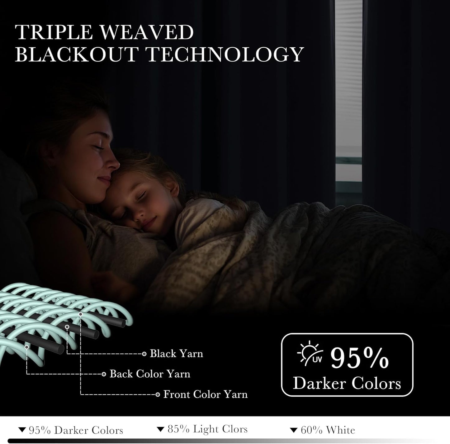 PONY DANCE Stone Blue Short Blackout Curtains for Kitchen 45 Inch Length, Thermal Insulated Grommet Curtains for Bedroom, Black Out Drapes for Bathroom Small Window (2 Panels Set, 34 inches Wide)