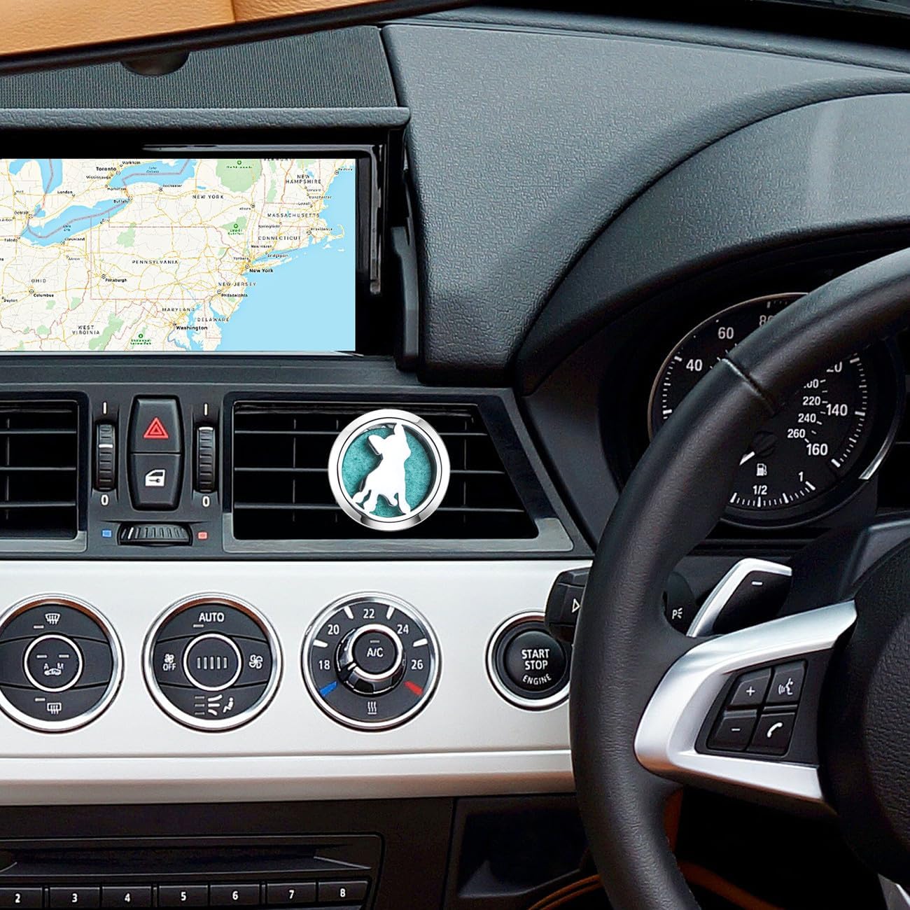 Dog Car Diffuser Vent Clips Essential Oil Car Diffuser Aromatherapy Vent Clip Air Freshener Car Accessories for Women Mother's Birthday with 10 Refill Pads