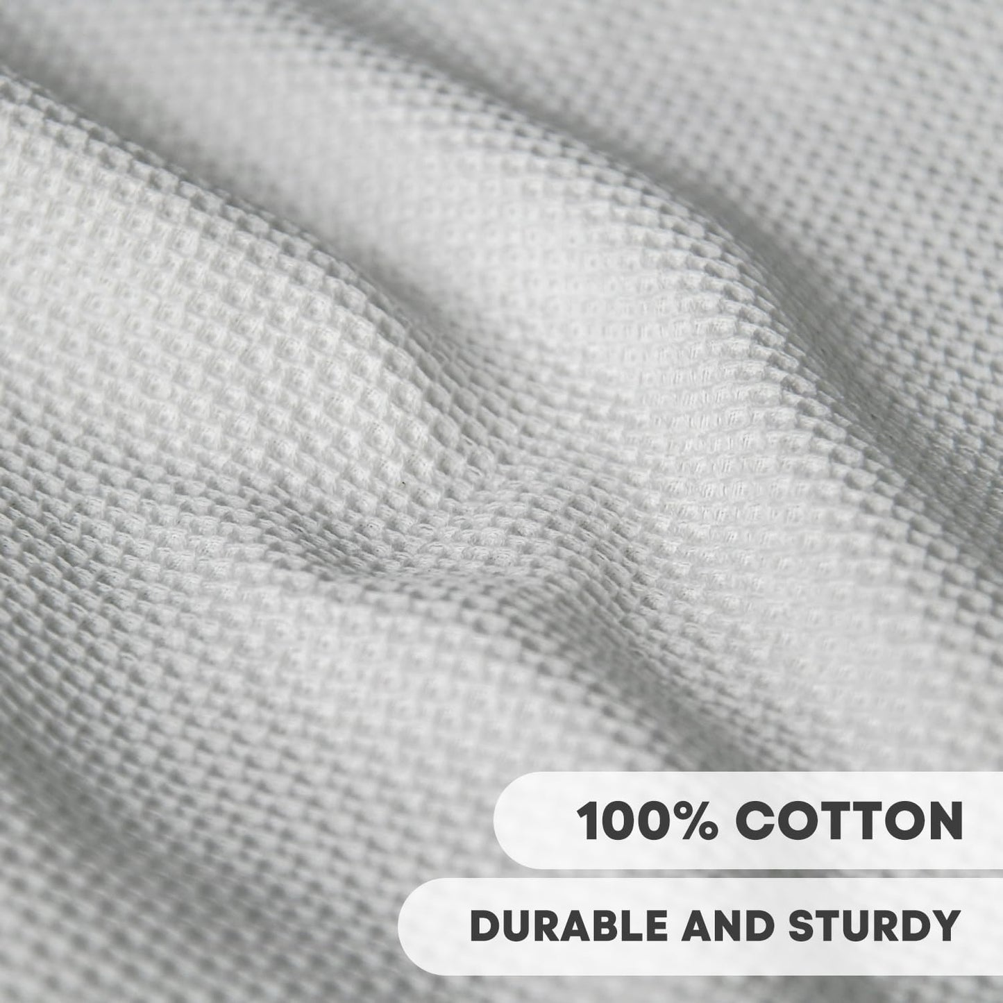 Artoid Mode 100% Cotton Light Grey Waffle Weave Kitchen Dish Cloths, 13x28 Inch Ultra Soft Absorbent Quick Drying Kitchen Dish Towels Set of 4