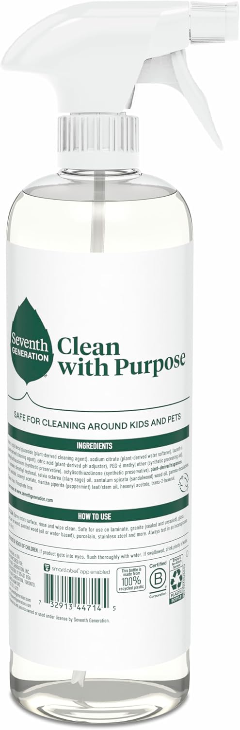 Seventh Generation All Purpose Cleaner, Fresh Morning Meadow Scent, Cuts Grease, 23 Fl Oz