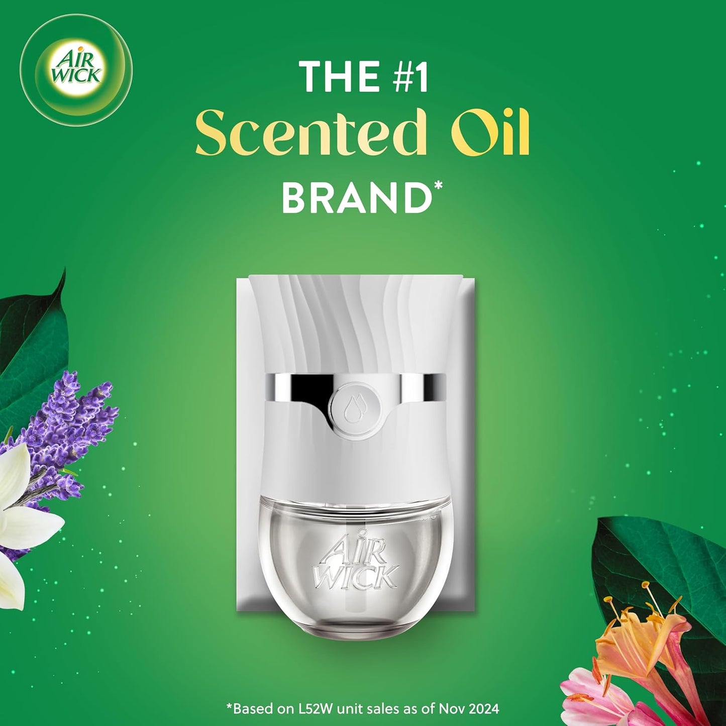 Air Wick Plug in Scented Oil Refill, 10ct, Lavender & Chamomile, Air Freshener, Essential Oils, Eco Friendly