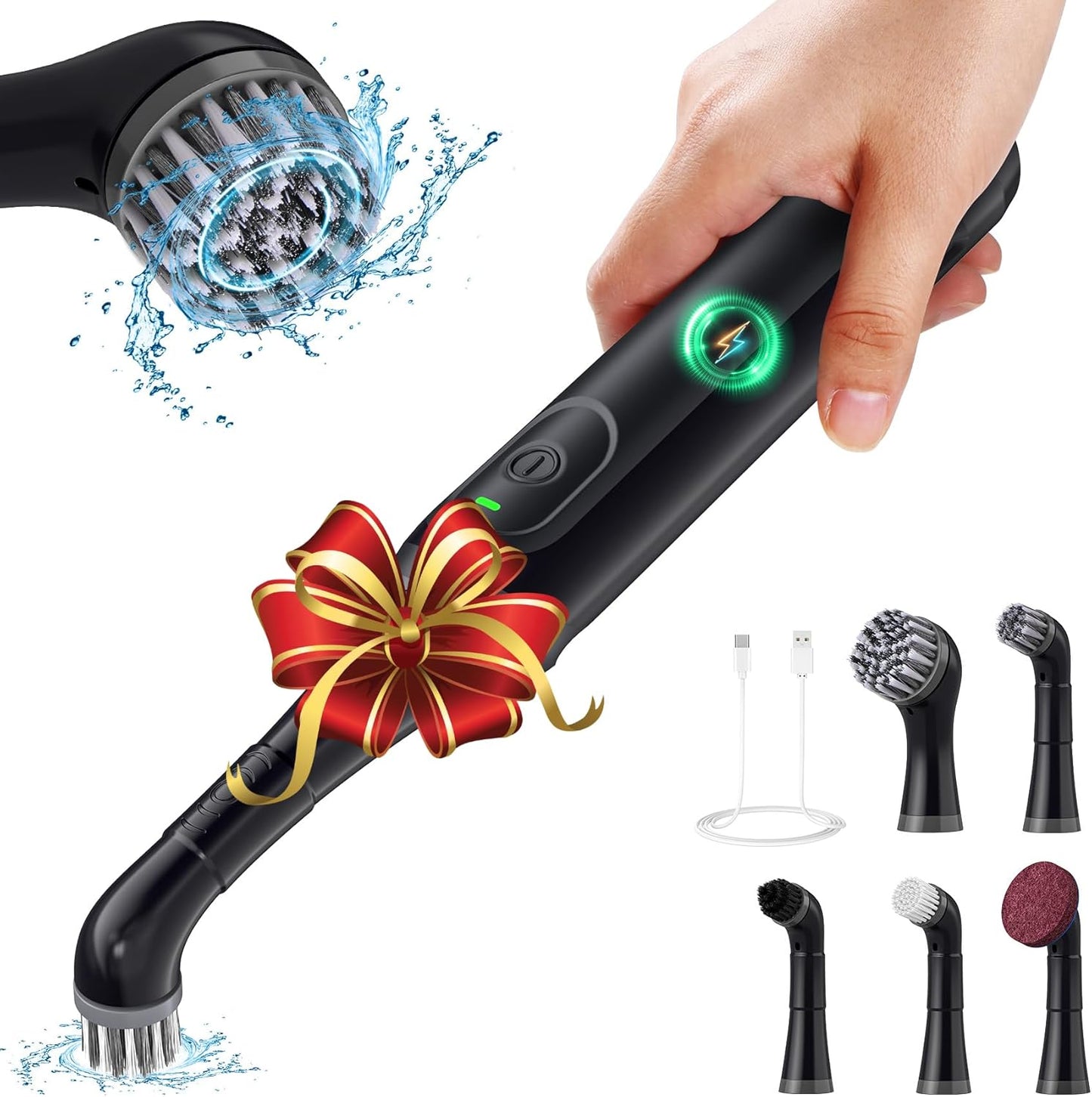 Sweepulire Rechargeable Electric Grout Brush, 2025 New Power Cleaning Brush with Stainless Steel Wire Brush, Multi-Purpose Tile Grout Cleaner Brush for Cleaning Tile, Corner, Kitchen, Tight Space