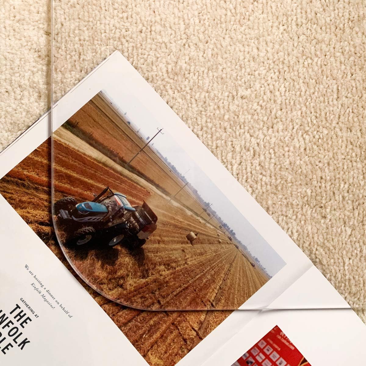 2Pack Crystal Clear 1/5" Thick 47" x 35" Heavy Duty Hard Chair Mat, Can be Used on Carpet or Hard Floor