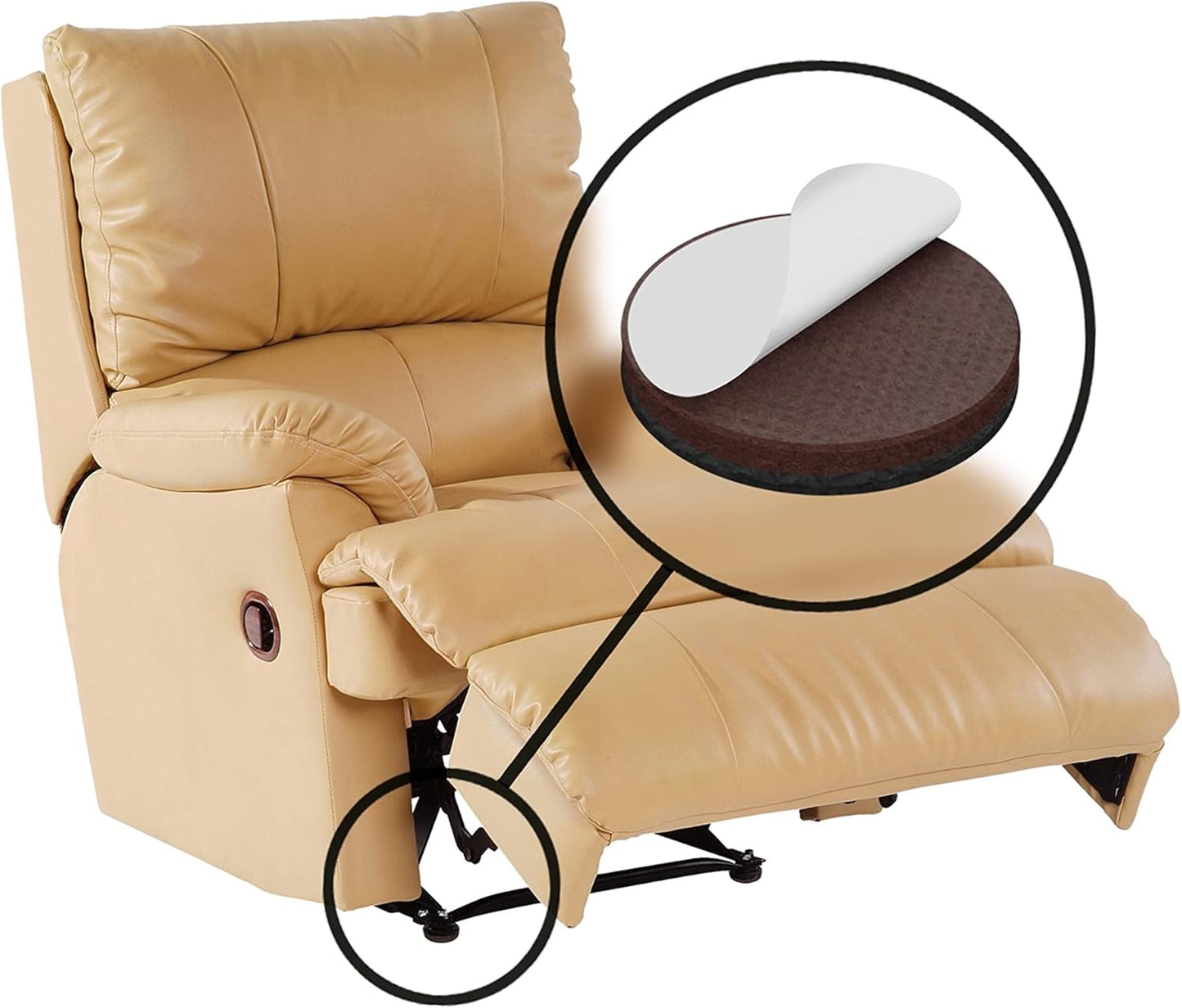 Slipstick GorillaPads Non Slip Furniture Pads/Gripper Floor Protectors (Set of 8) 2 Inch Round Self Adhesive Rubber Stoppers for Furniture Legs, CB151